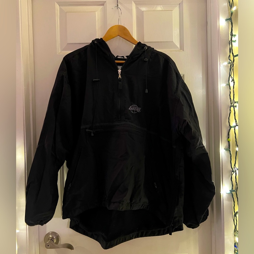 Vintage L Lakers hooded windbreaker